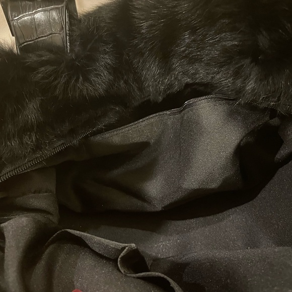 Authentic Black Rabbit Fur Purse - Picture 3 of 7